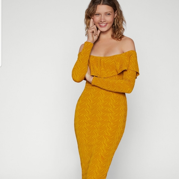 BCBGENERATION Off-the-Shoulder Jacquard Dress - Picture 3 of 14